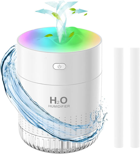 Besky Rechargeable Small Humidifier, Mini Portable Cool Mist Humidifier 2 Modes with 7 Color Light Desktop Humidifier for Baby Bedroom, Office, Nu...