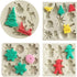 Set of 4 Christmas Fondant Molds, Xmas Cake Cupcake Decoration Silicone Chocolate Candy Mold, Christmas Tree/Gingerbread Man/Reindeer/Snowflake/Sa...