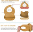Silicone Baby Bib with 2 Holes for Paper Towel, Adjustable Fit Waterproof Soft Bibs for Babies & Toddlers...