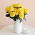 Jasion Artificial Roses Flowers 10 Heads Arrangement Silk Bouquet Glorious Meanings for Home Office Parties and Wedding Decoration (Yellow)...