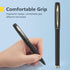 Comfortable Non-Slip Grip Gel Pens, 0.7mm, 12-Pack - Moisture-Resistant, Smooth Ink, Ideal for Stationery, Note-Taking, Journaling - Stylish Fount...