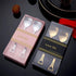 2Pcs Heart Shaped Spoons Love Spoons Stirring Spoon for Coffee,Tea,Ice Cream,Dessert for Mother's Day with Gift Box,LS004-Golden...