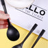 Plastic Dessert Spoons,Disposable Soup Spoons,Heavy Duty Black Spoons for Party Office Restaurants Events Utensils,5.5 x 1.57 Inch,Black,100 Piece...