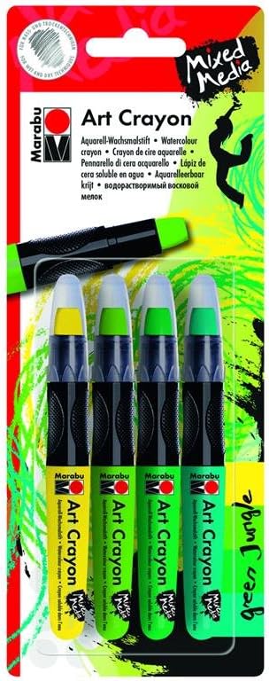 Marabu Green Jungle Mixed Media Art Crayon Set...