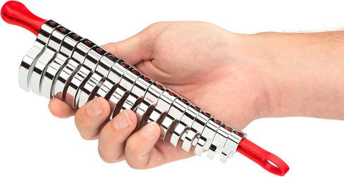TEKTON 3/8 Inch Drive x 10 Inch Tool Crowfoot Wrench Organizer Key (Red) | ORG24210 | Made in USA...