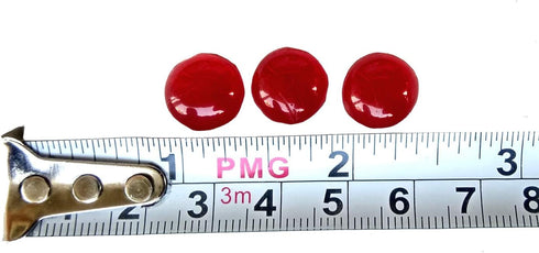 Rastogi Handicrafts Centerpieces,Glass Gems for Vase Fillers,Wedding Decoration Pebbles One Side Flat 100 pcs (Red) 12mm...