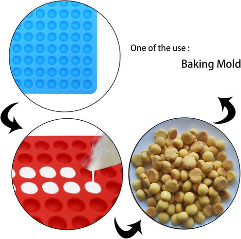 468-Cavity Mini Round Silicone Molds,Chocolate Drops Mold | Small Dog Treat maker |Semi Sphere Gummy Candy Molds,For Jelly, Candy, Gummy, Wax Melt...