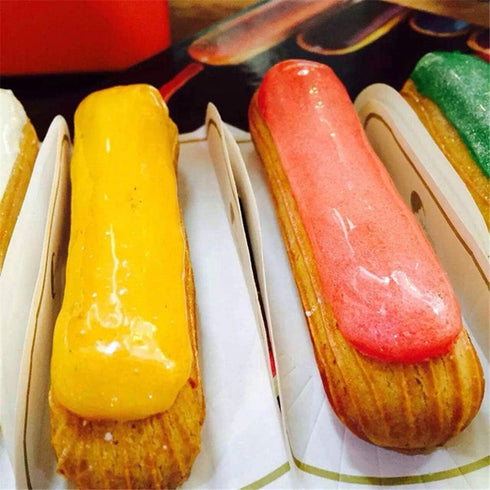 8 Cavity Long Strips Eclair Silicone Cake Pop Mold Cake Pop Maker Silicone Baking Molds Cake Handmade Baking supplies for Chocolate Cracker Bar St...