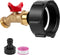 WADEO IBC Tank Fitting, 2.36'' Fine Thread Adapter for 275-330 Gallon IBC Tote Tank, IBC Tote Aadpter with Brass Hose Faucet Valve (3/4" Female NP...
