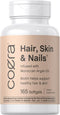 Hair, Skin and Nails Vitamins | 165 Softgels | with Biotin, Collagen & Moroccan Argan Oil | Non-GMO & Gluten Free Supplement for Men and Women...