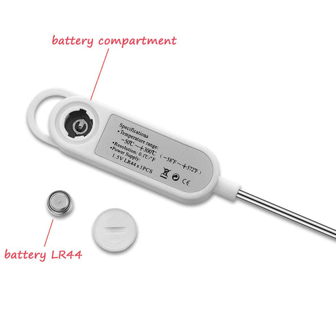 Digital Meat Food Thermometer for Cooking Kitchen BBQ, Probe Instant Read Thermometer with Long Probe for Candy Candle Milk Yogurt Deep Fry Roast ...