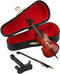 Dselvgvu Wooden Miniature Cello with Stand,Bow and Case Mini Musical Instrument Miniature Dollhouse Model Home Decoration (3.94"x1.38"x0.43")...
