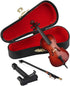 Dselvgvu Wooden Miniature Cello with Stand,Bow and Case Mini Musical Instrument Miniature Dollhouse Model Home Decoration (3.94"x1.38"x0.43")...