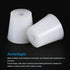 MECCANIXITY Silicone Rubber Tapered Plug 22mm to 29mm with Hole White for Powder Coating, Painting, Anodizing, Plating, Sandblasting, Laboratory U...