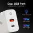 Whitestone, 30W Charger USB C Fast Charger Dual Ports Quick Charge PD Wall Charger QC 3.0 Adapter with Foldable Plug for iPhone 13 Pro Max/12 Mini...