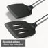 2 pack silicone spatula set,Solid & Slotted spatulas silicone heat resistant,turner spatulas for kitchen use,Rubber Spatulas for Fish, Eggs, Panca...