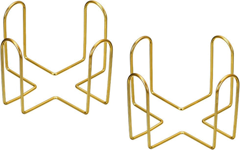 uxcell Coaster Holder, 2pcs 2.95" - Iron Metal Coaster Storage Rack for Both Round and Square, Holds 8 Coasters (Gold)...