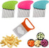 Crinkle Cut Knife set, 1 Fork Slicing Helper 3 Stainless Steel Crinkle Cutter, Fruit And Vegetable Wavy Chopper Knife, Potato Cutter Onion Cutter ...