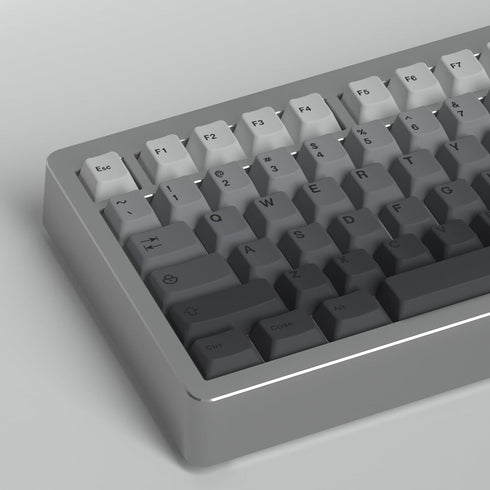 PBT Grey Gradient Keycaps, Keycaps 75 Percent, 125 Keys Cherry Profile Heat Sublimation Custom Keycap Set for Mx Cherry Mechanical Keyboard 61/64/...