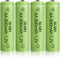JINTION Solar Rechargeable Ni-MH AA Batteries AA 800 mAh Battery 4 Pack...