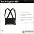 Cordova SB-M Adjustable Back Support Belt with Attached Suspenders, Medium, Black...