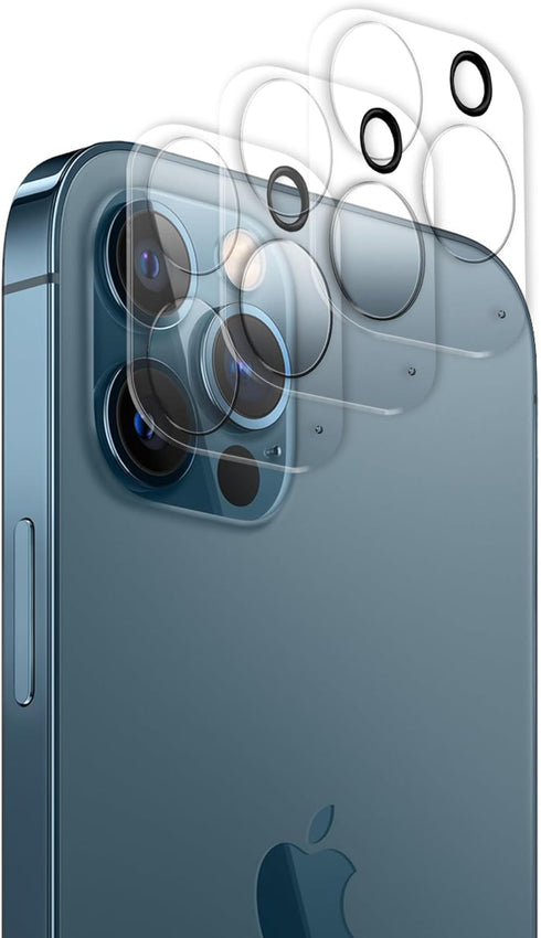 iTedel 3 Pack iPhone 12 Pro Camera Lens Protector Full Transparent Tempered Glass High Resolution Anti-Scratch and Anti-Fingerprints...