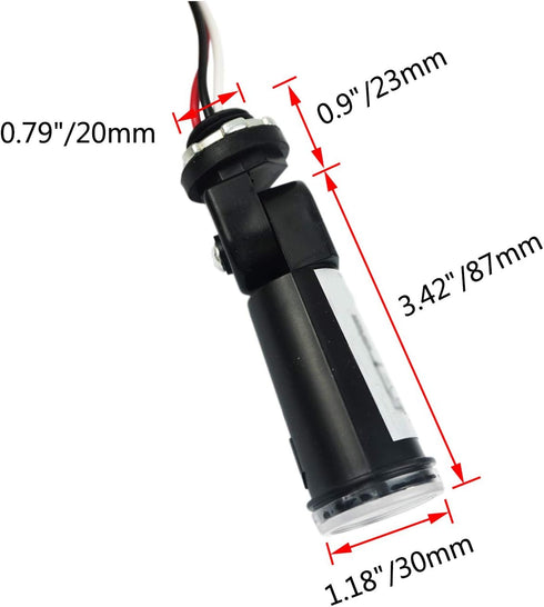 AC 120V Outdoor Sensor Photoelectric Switch, Dusk to Dawn Photocell Switch, Hard-Wired Post Eye Light Control with Photocell Light Sensor and Swiv...