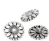6 PCS Antique Silver Flower Decorative Metal Buttons for Sewing Crafts Clothes Decoration (Round Silver,18mm)...