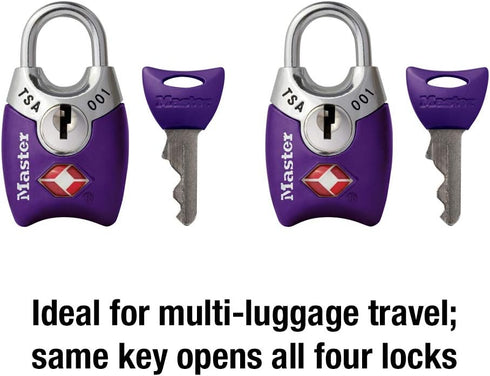 Master Lock 4689T TSA Approved Keyed Lock, 2 Pack, Colors May Vary...
