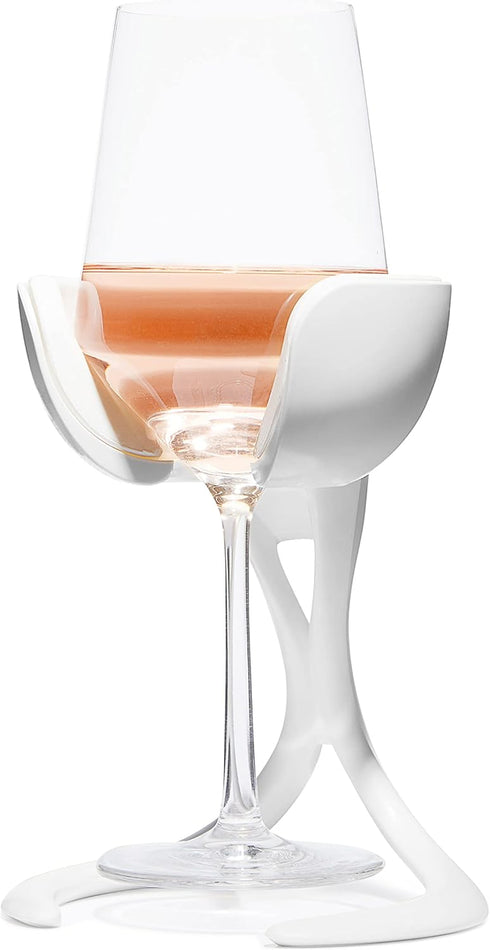 VoChill Stemmed Wine Glass Chiller | Made in USA | Radically cool wine tool – keeps wine perfectly chilled in your glass | Refreezable Chill Cradl...