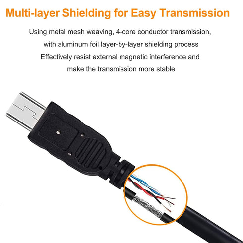 Replacement UC-E4 USB Cable Photo Transfer Cord Compatible with Nikon D610 D7000 D90 D80 D70s D70 D60 D40X D3000 D3100 D100 D200 D300 D1x D1h D2x ...
