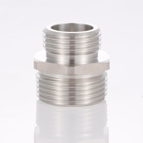 1'' NPT Male to 3/4'' GHT Male Connector?Lead-free,304 Stainless Steel Garden Hose Adapter,GHT to NPT Adapter Fitting,Garden Hose to Pipe Fittings...