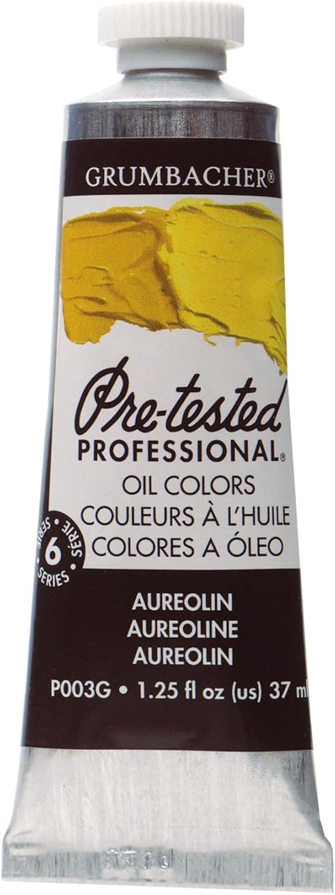 Grumbacher Pre-Tested Oil Paint, 37ml/1.25 Ounce, Aureolin (P003G)...