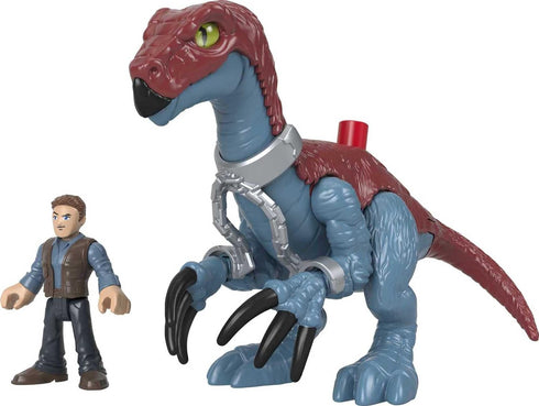 Fisher-Price Imaginext Jurassic World Dinosaur Toy Therizinosaurus & Owen Grady Figure Set for Pretend Play Preschool Kids Ages 3+ Years...