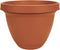 The HC Companies Infinity Round Planter Decorative 10 Inch Plastic Flower Pot w/Removable Saucer for Indoor & Outdoor Plants, Clay...