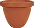 The HC Companies Infinity Round Planter Decorative 10 Inch Plastic Flower Pot w/Removable Saucer for Indoor & Outdoor Plants, Clay...