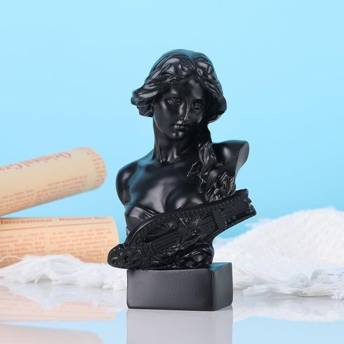 LCCCK 6" H Black Greek Mythology Bust Statue, Resin Aphrodite Statue and Sculpture for Coquette Room Decor, Dark Academia Room Decor, Bookshelves,...