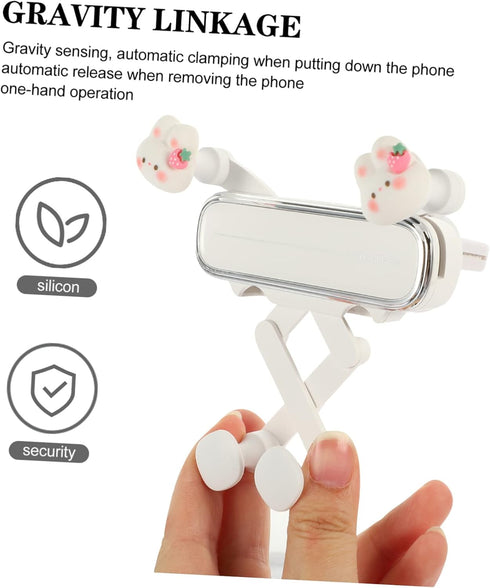 Rabbit Stand Smartphone Stand Vent Car Phone Holder Car Trim Magnetic Phone Holder Phone Holder for Car Vent Car Vent Phone Grips Phone Holder for...