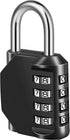 Combination Lock, 4 Digit Combination Padlock for School Gym Sports Locker, Fence, Toolbox, Case, Hasp Cabinet Storage (1 Pack, Black)...