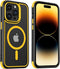 for iPhone 14 Pro Case, Compatible with MagSafe, Crystal Clear Case with Magnetic Ring, Multicolor Protective Shockproof Bumpers, Not Yellowing Sl...