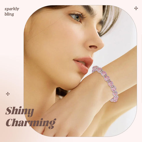160pcs 10mm Rhinestone Beads for Crafting, Pink AB Shiny Round Shamballa Disco Ball Beads Bulk, Fancy Sparkle Crystal Clay Bead for Necklace Brace...
