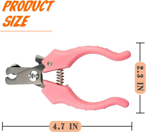 Pet Cut Nail Clippers for Small Medium Animals Cat Dog Claw Trimmer Home Grooming - Stainless Steel Kit Tool for Tiny Bunny Rabbit Bird Puppy Kitt...