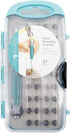 Cousin DIY Stamp & Go Metal Stamping Kit for Jewelry Making, Bits with Letters, Numbers and Symbols, Teal...