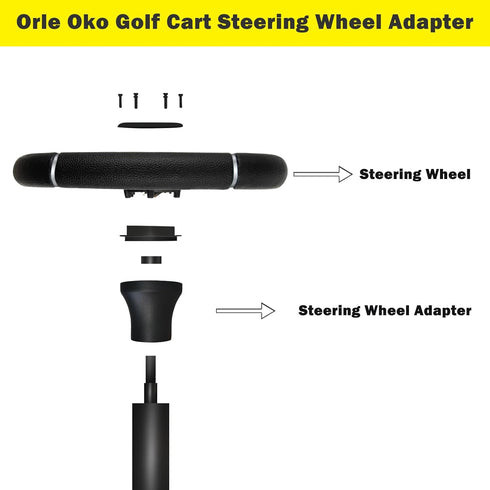 Club Car DS Steering Wheel Adapter Golf Cart Steering Wheel Adapter Hub Golf Cart Accessories for Club Car DS Golf Cart...