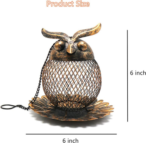 Outdoor Garden Wild Bird Feeder Hanging Bird Feeders, Heavy Duty Copper Metal Mesh Wild Finch Bird Feeder for Outside with Hook for Garden Yard De...