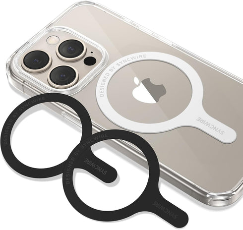 SYNCWIRE for MagSafe Sticker 3 Pack, Compatible with MagSafe Ring, Metal Ring Support Wireless Charging, Magnetic Ring for Phone Case Universal fo...