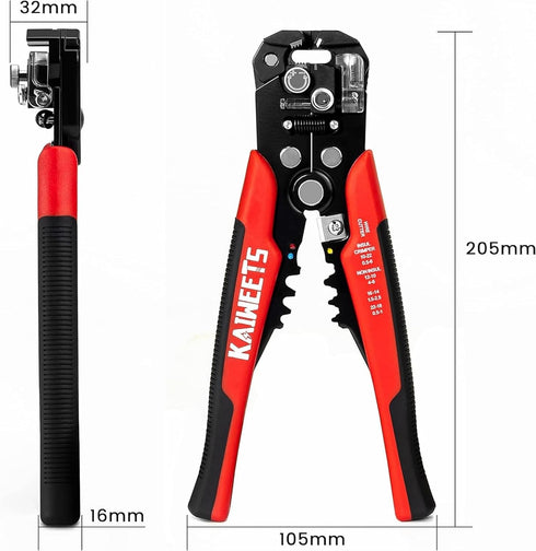 5 in 1 Self-Adjusting Wire Stripper Cutter,Multi-Functional Wire Crimping Tool Wire Pliers for Wire Stripping,Crimping,Cutting,10-24 AWG,0.2-6.0mm...