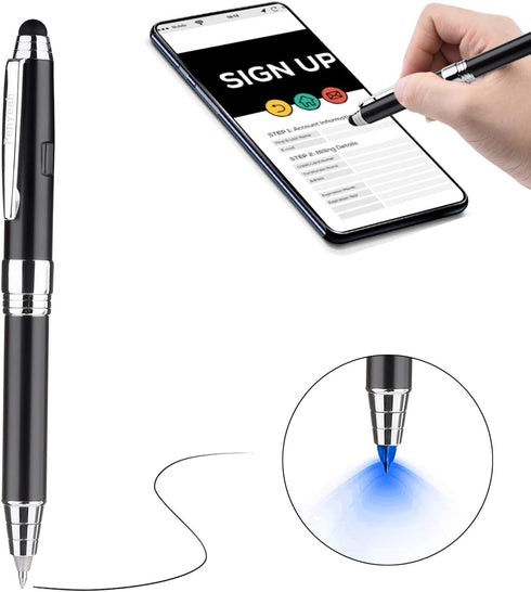 Penyeah LED Flashlight Pen -Pen Light with Stylus Pen Tip Multi-Function Capacitive Touch Screen Pen - Helpful for Touching Reading or Writing -P9...