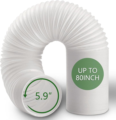 5.9 Inch Portable Air Conditioner Hose,Anti-Clockwise Thread Portable Ac Hose Length up to 59",Air Conditioner Hose Compatible with Haier, LG, Del...