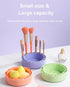 Silicone makeup brush cleaner with Drying rack ? makeup brush cleaner bowl?makeup brush cleaner mat 3 in 1 silicon Upgrade for Brushes, Powder Puf...